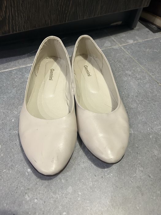 Балетки кожзам,молочного кольору
