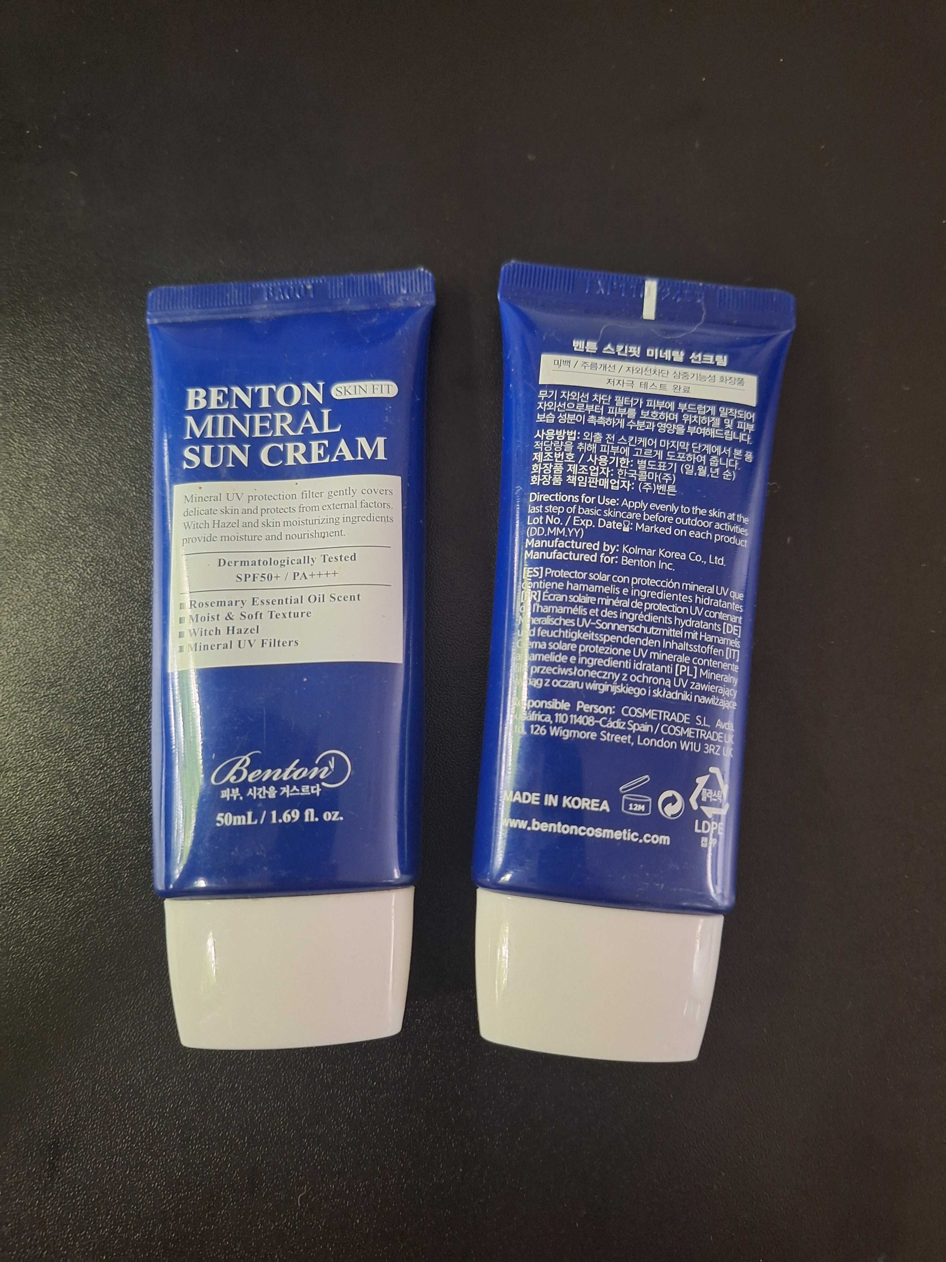 Benton Mineral Sun Cream Sunscreen SPF 50 2 Butelki