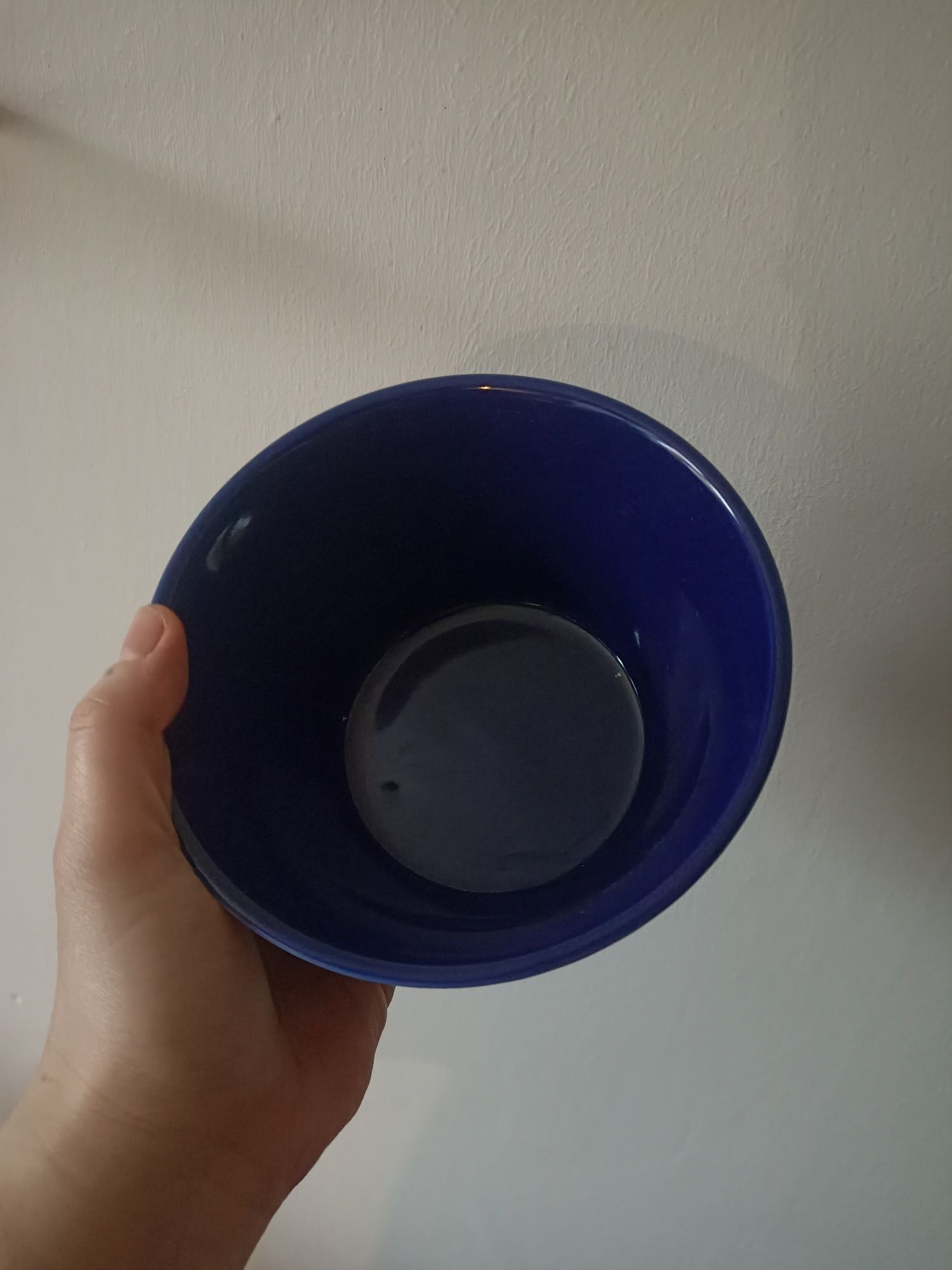 Miseczka miska w kropki niebieska granatowa morska z kotwicą