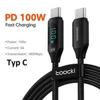 Kabel USB typ C  100W z wyświetlaczem TOOCKI