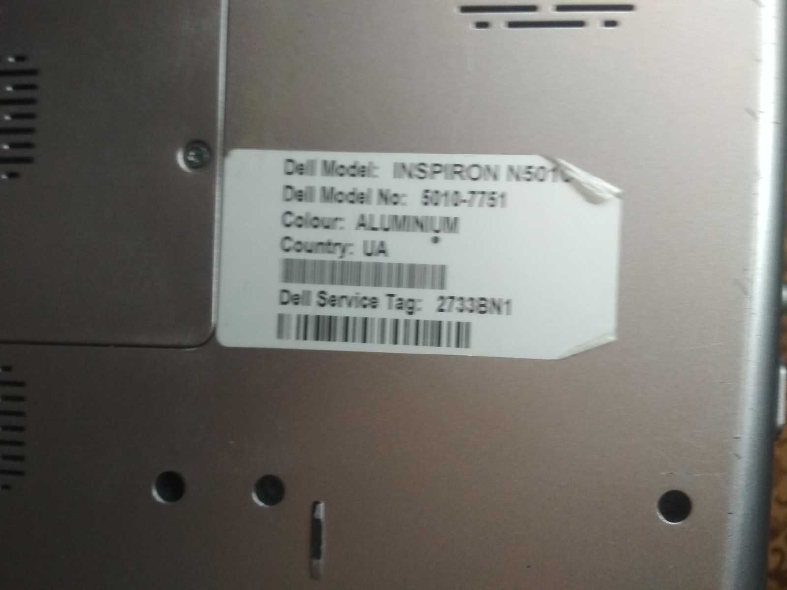 Ноутбук Dell Inspiron N5010.Разборка