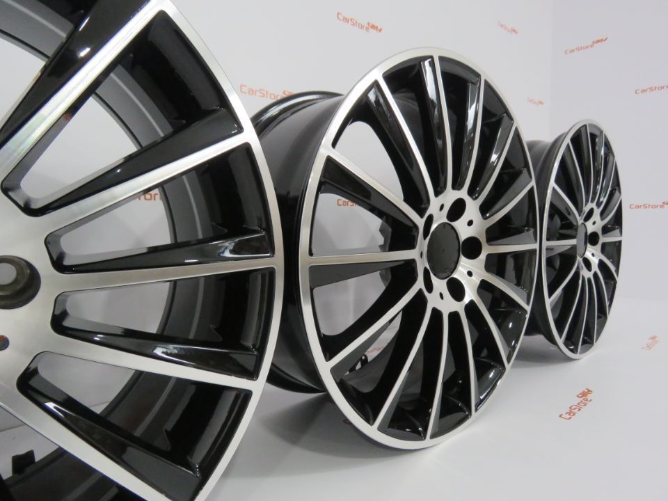 Jantes Look Mercedes Turbine 18 '' x 8 et45 5x112 Pretas e polido