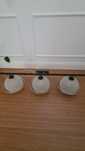 Lampa do salonu 3 kule mleczne 87cm