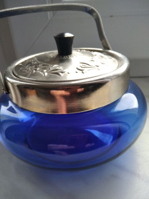 Cukiernica, bomboniera szkło, metal