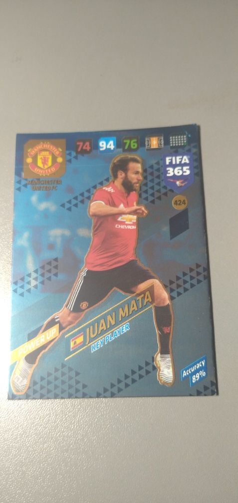 Karta FIFA 365 panini FIFA adrenalyn Juan Mata