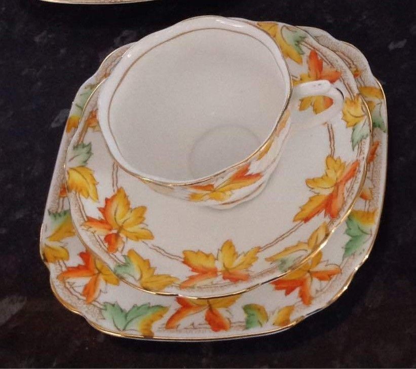 Antyk Royal Albert Klon Elegancka filizanka trio angielska porcelana