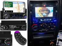 Radio Samachodowe z Uchwytem na telefon i pilotem Bluetooth USB AUX
