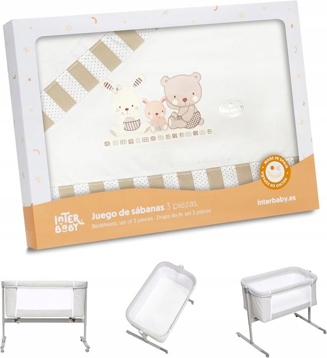 Interbaby pościel dla niemowląt 85x115 cm – zestaw 3 elementy