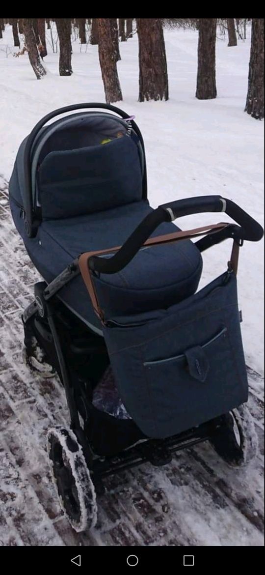 Коляска peg perego 3 в 1 джинс