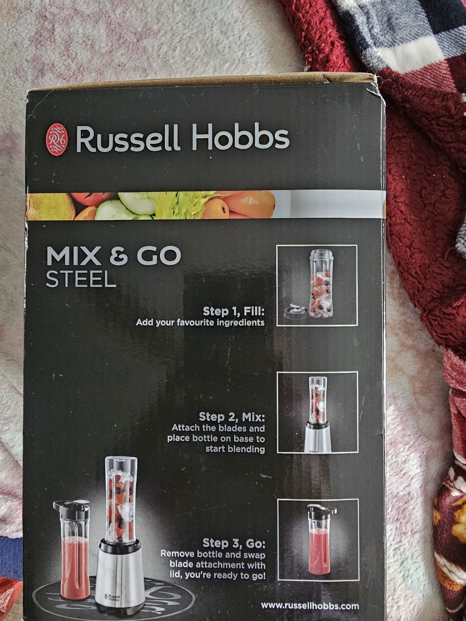 Russell Hobbs blender smoothie Mix & Go steel