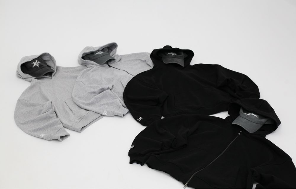 Оверсайз худі сірий M40 Oversized BOXY FIT меланж серый худи худак