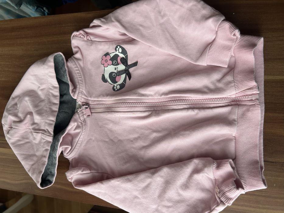 Bluzka różowa z pandą dla dziewczynki 80 cm 1 rok Breeze Girl