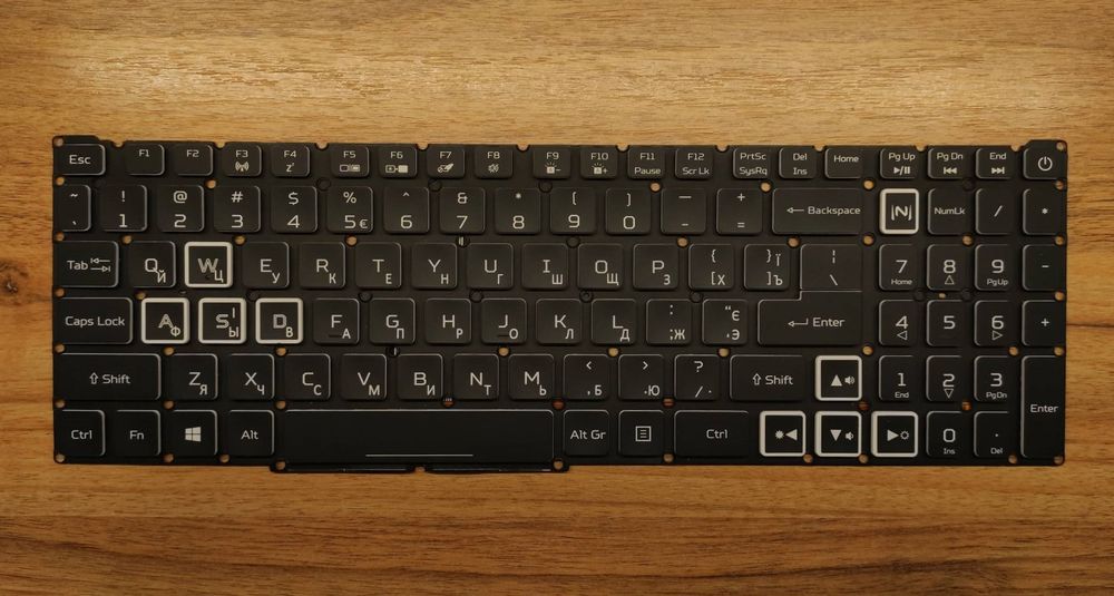 Клавіатура Acer predator helios 300 ph31552, ph31751, acer nitro 5 an5