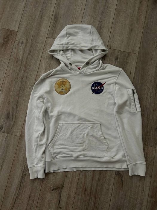 Худі Alpha Industries NASA ІДЕАЛ big logo кофта альфа легіт