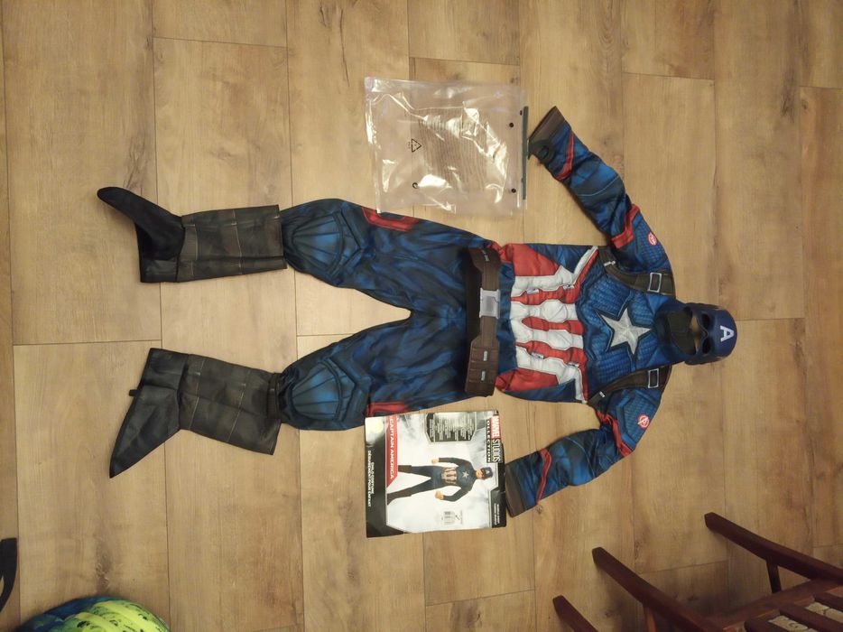 Nowy kostium Kapitana Ameryki dla dzieci, Rubies, rozmiar 146