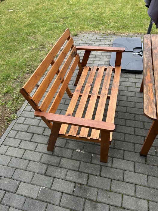 Zestaw mebli ogrodowych drewnianych