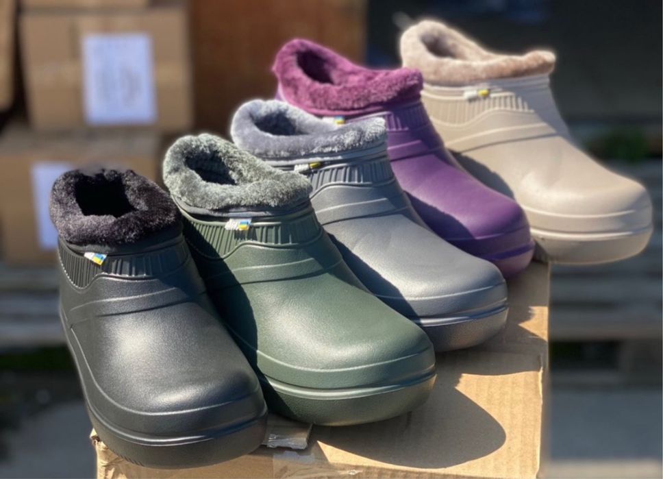 Зимові чоловічи калоші на піні з хутром . Різні кольори (41-46)