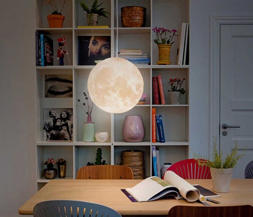 Candeeiro de tecto suspenso em formato de lua [VÁRIOS TAMANHOS] - NOVO