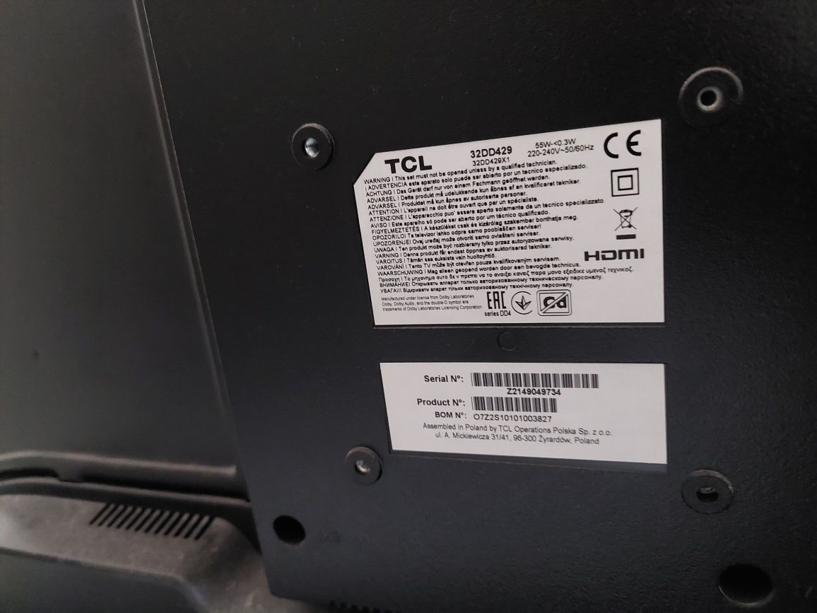 TCL telewizor 32 cale LED IDEALNY