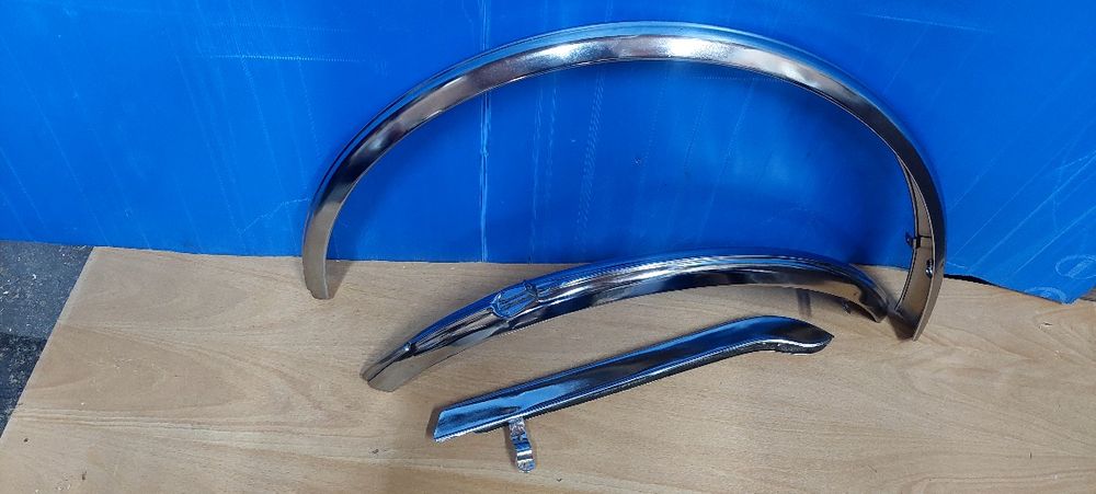 Guarda lamas e Carter cromados para bicicleta pasteleira roda 26x1.3/8