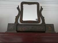 Espelho antigo toucador com gaveta