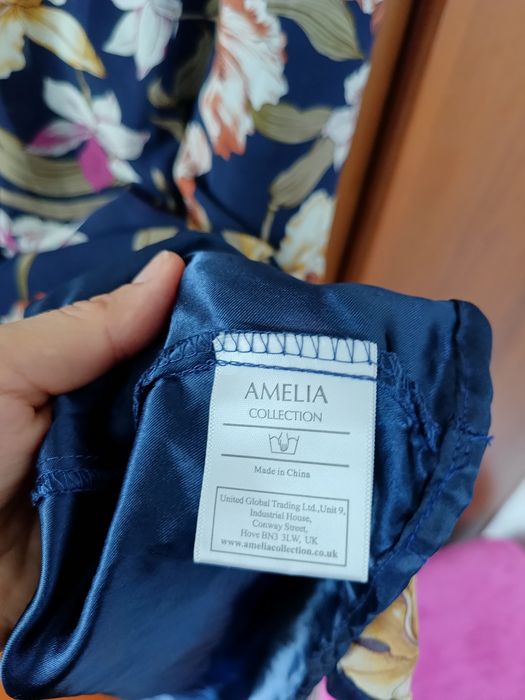 Sukienka długa w kwiaty Amelia Collection