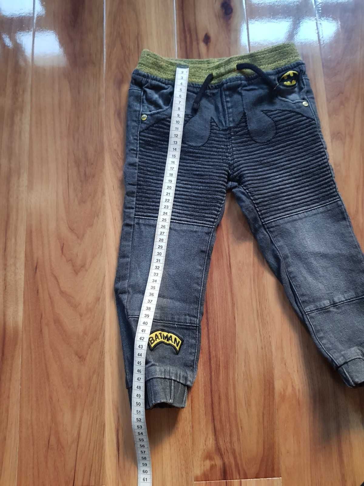 Primark dżinsy czarne Batman superbohater nietoperz  24-36 M 98cm
