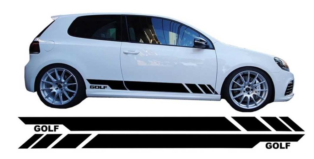 Naklejki drzwi VW GOLF V VI VII czarne