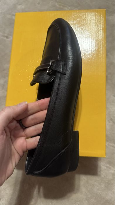 Лоферы кожаные, балетки, туфли