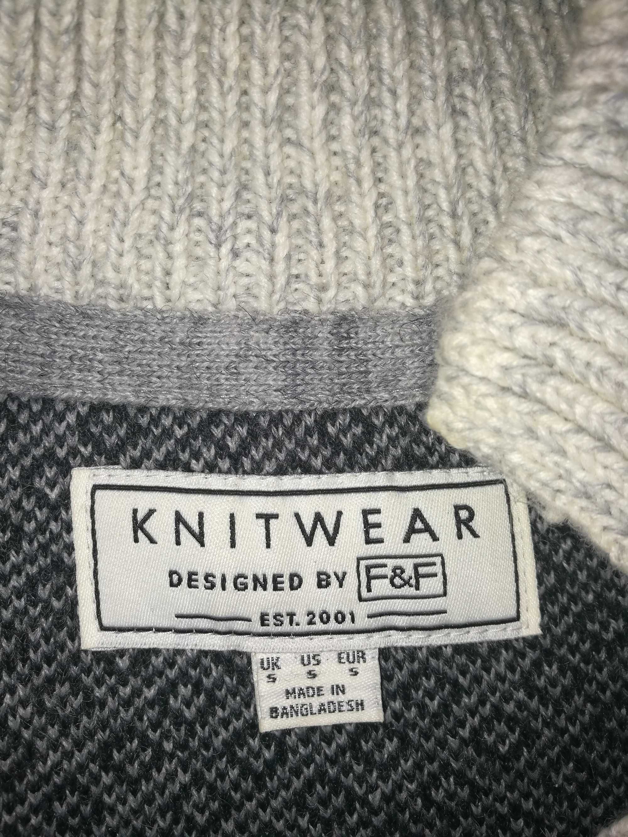 Sweter męski Nowy, norweski wzór r. S