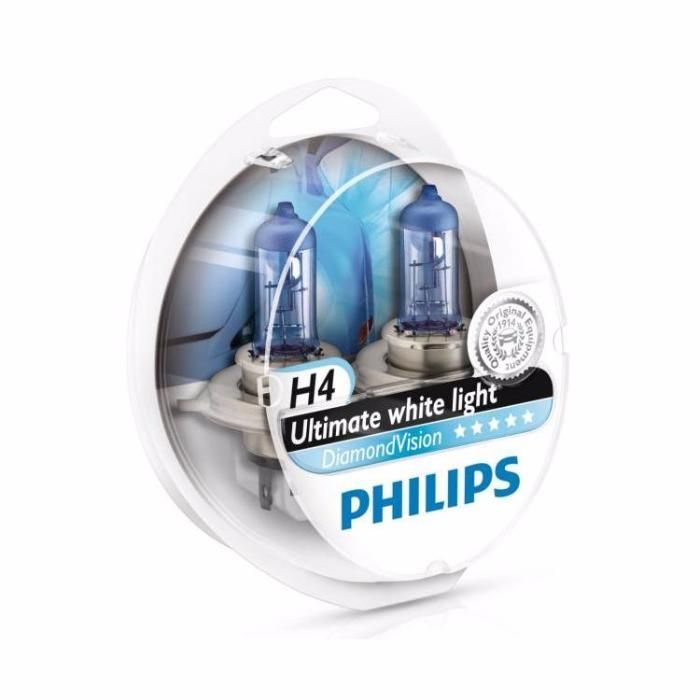 Lâmpadas Brancas PHILIPS Diamond Vision 5000K H1/H3/H4/H7/H11/HB3/HB4