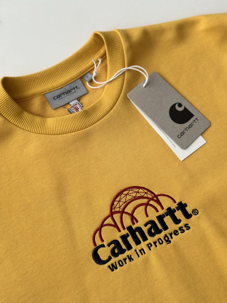 світшот Carhartt WIP geo script sweatshirt in yellow