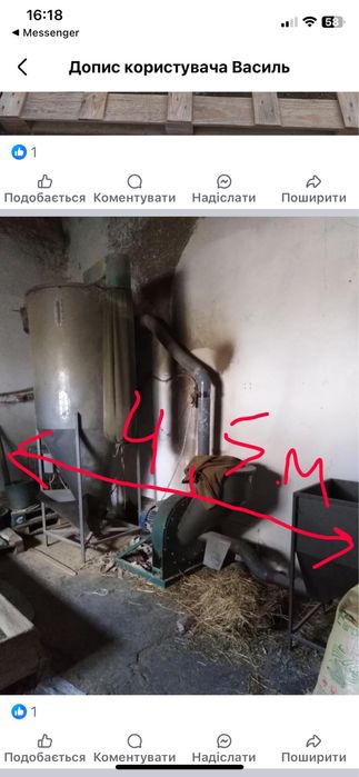 Лінія для виробництва гранул. Гранулятор 11 кв