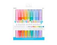 Flamastry dwustronne ze stempelkami Confetti Stamp ooly blister,