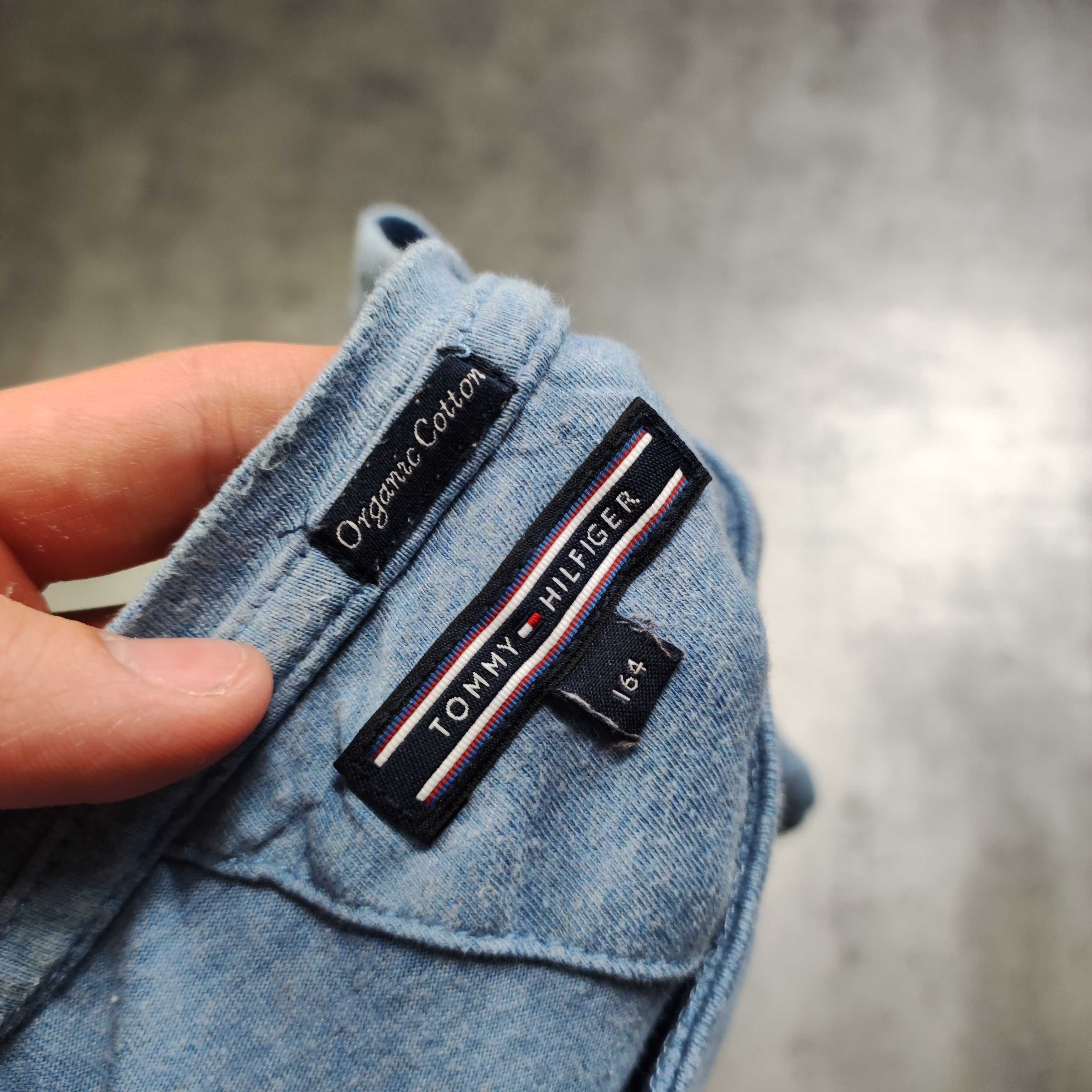 DAMSKA Koszulka PREMIUM Bawełna Błękitna Tommy Hilfiger Małe Logo