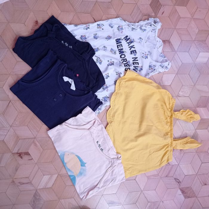 Koszulki dla dziewczynki rozmiar 98 x 12 szt