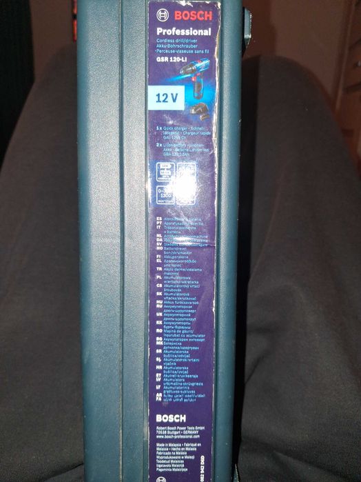 Wiertarko Wkrętarka oryginał  Bosch GSR 120-LI 12V 2x Bateria 3.0ah