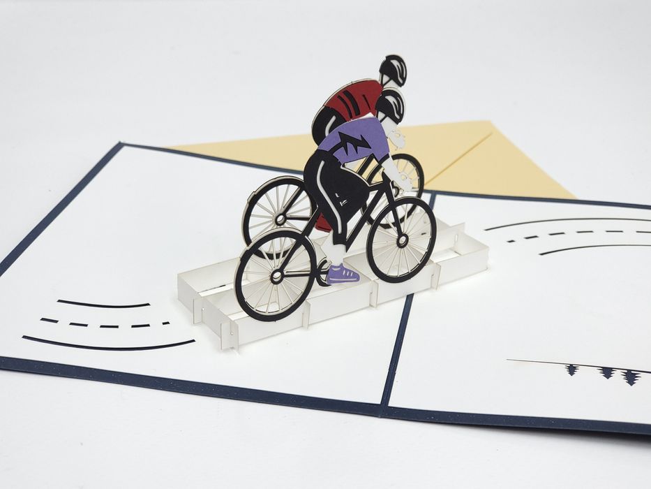 NOWA Kartka prezentowa z rowerem 3D urodziny imieniny okazja życzenia