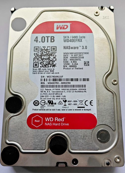 Dysk twardy WD Red 4TB WD40EFRX.