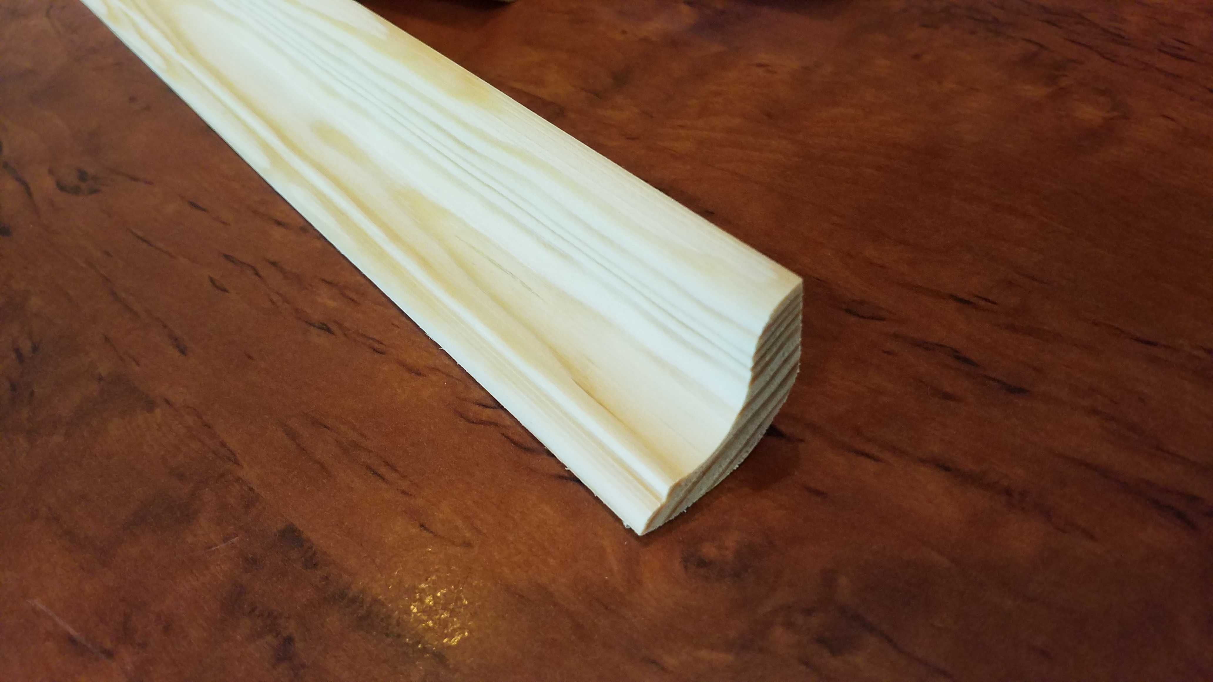 Listwa przypodłogowa 30x30 mm podłogowa cokół ćwierćwałek drewniana