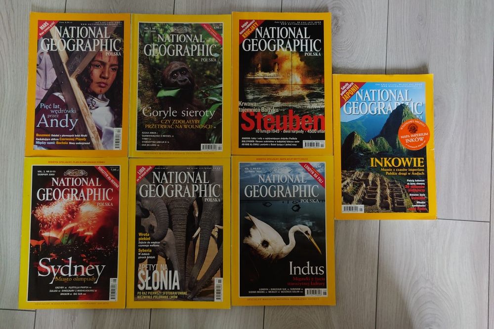National Geographic - Archiwalne numery (00-05) 7 szt.