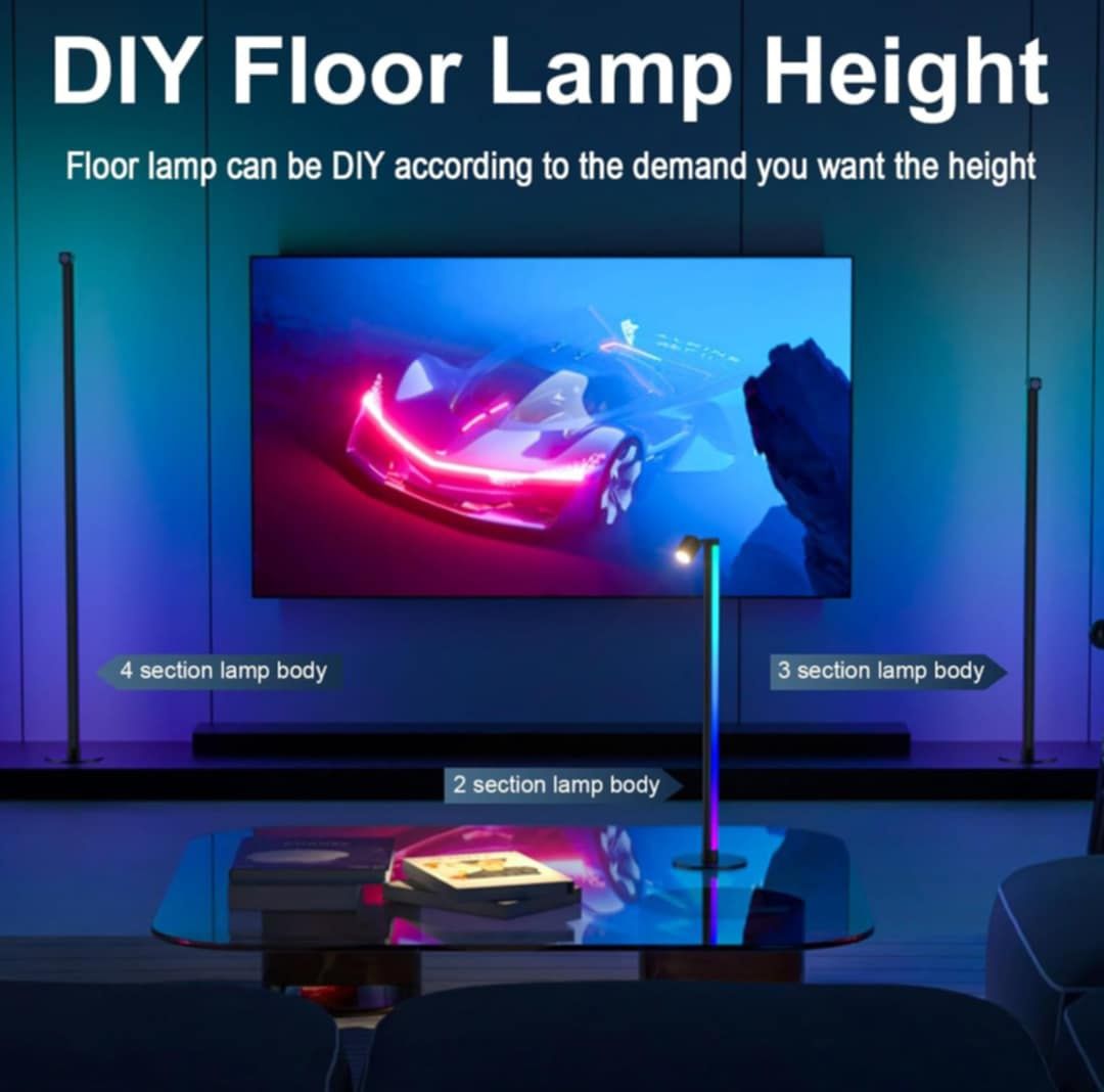 Lampa podłogowa LED Lumtang + lampa do czytania