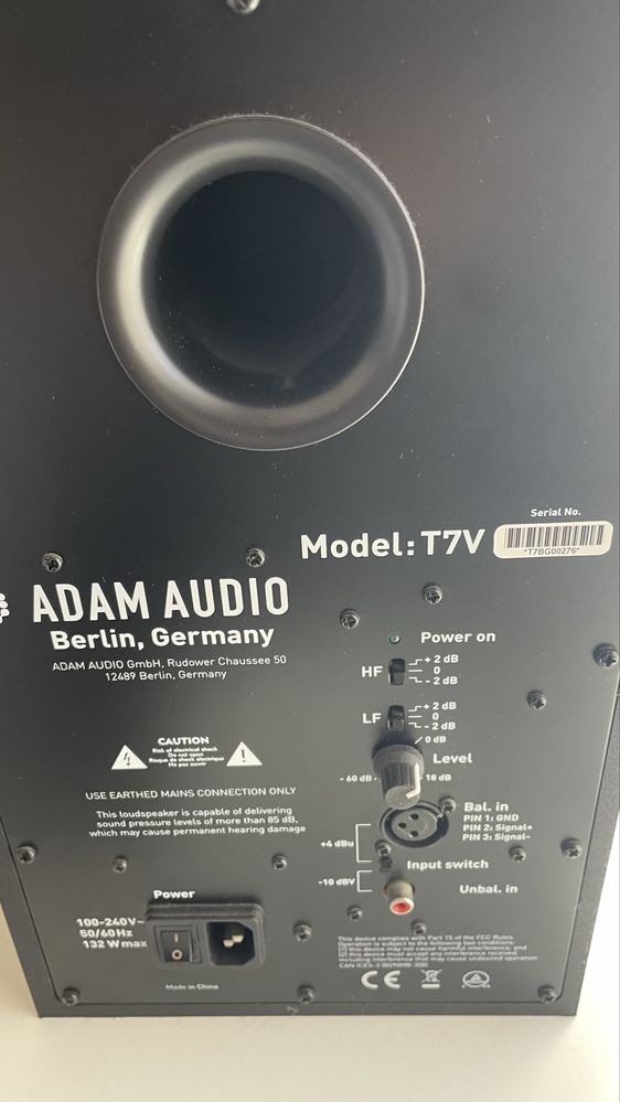 2x Adam T7V monitores estudio