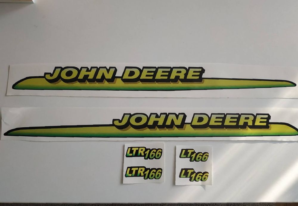 Zestaw naklejek kosiarka traktorek John Deere