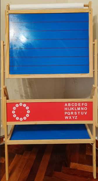 Мольберт для малювання дитячий, дошка двостороння, магнітна.