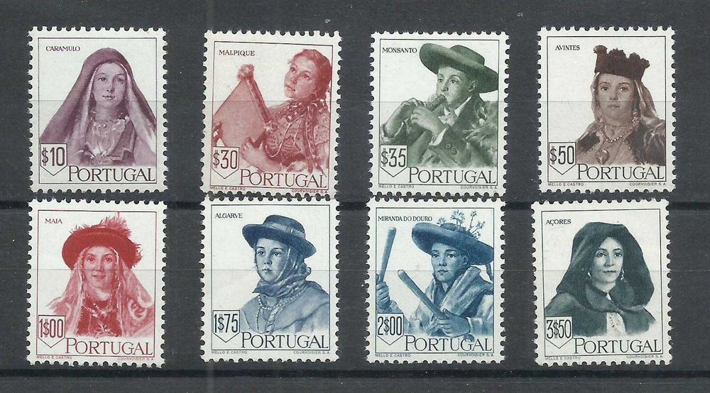 Selos portugueses – Série Costumes Portugueses, novos - 1946