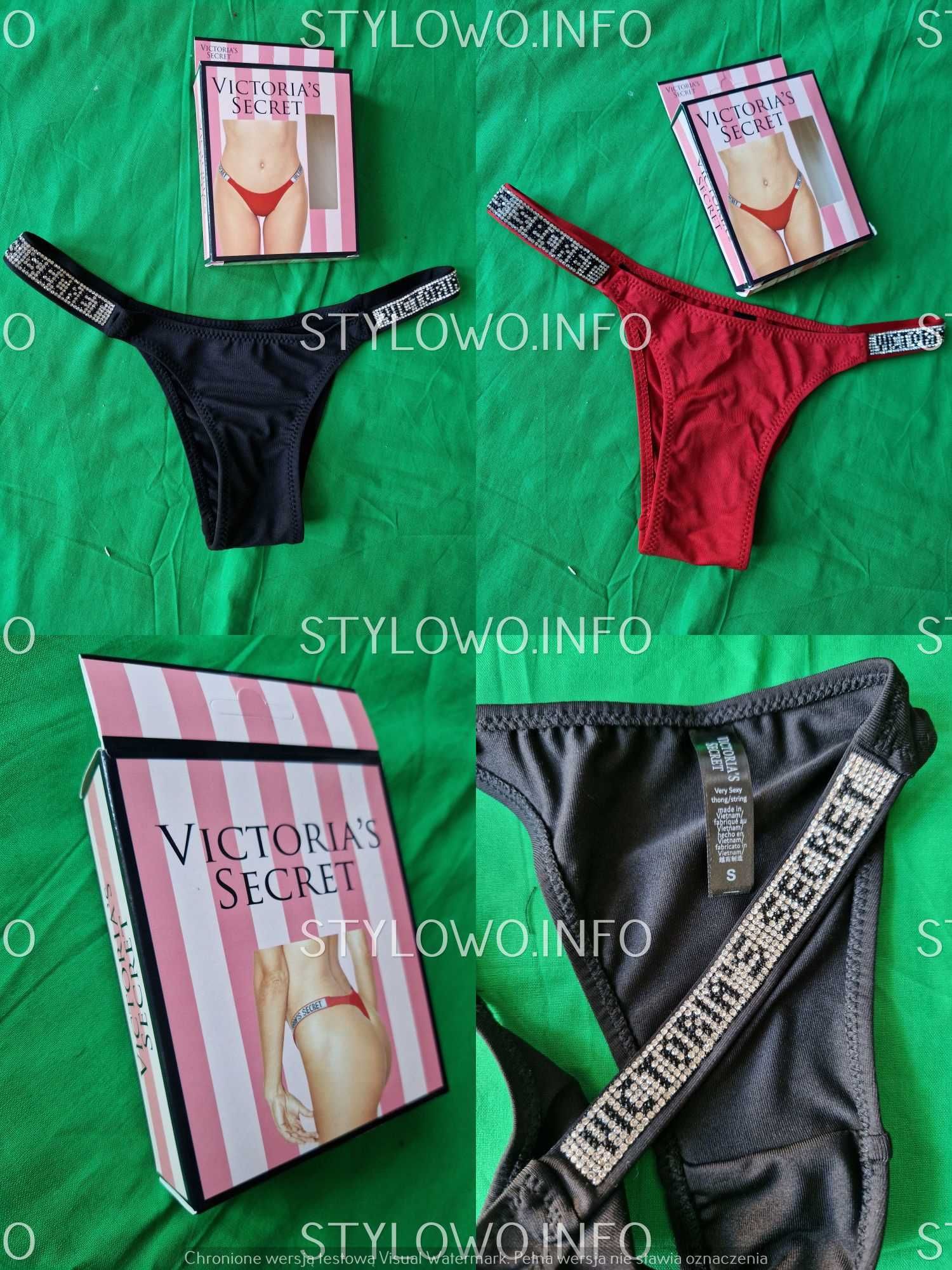 Stringi Majtki 1pak Victoria Secret  S-XL Pudełko Premium