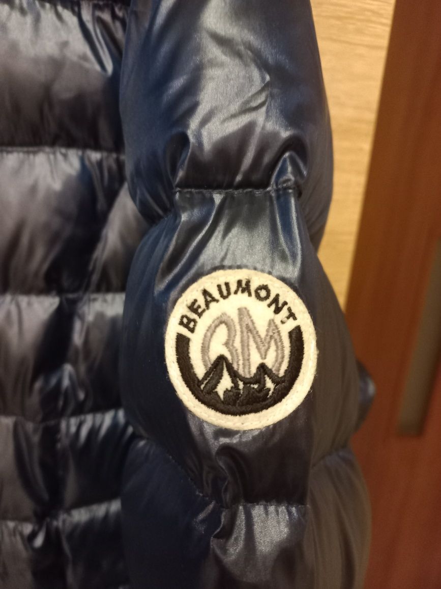 Nowa kurtka Beaumont puch premium taliowana 44/46 granat piękna lekka