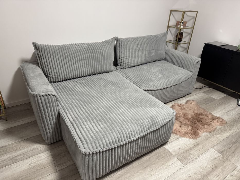 Sztruksowy narożnik z funkcją spania LILLI