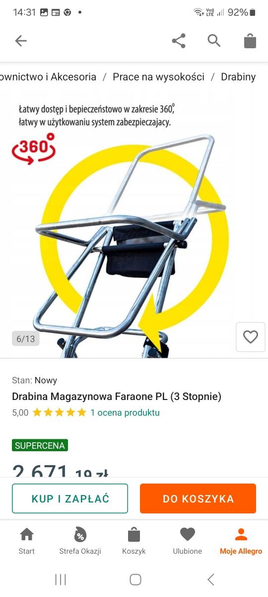 Drabina Faraone prawie nowa